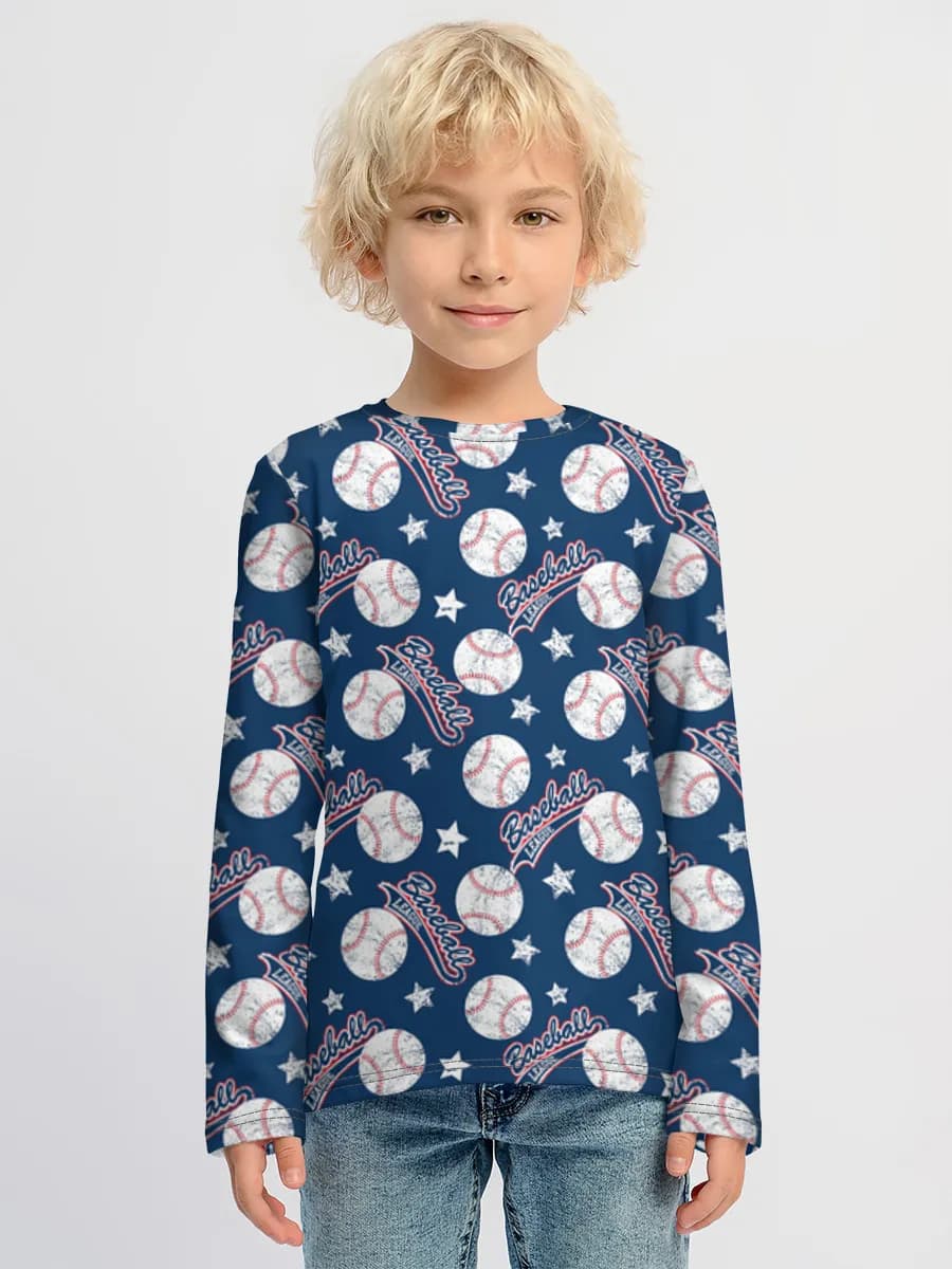 Children's cotton long sleeve shirt