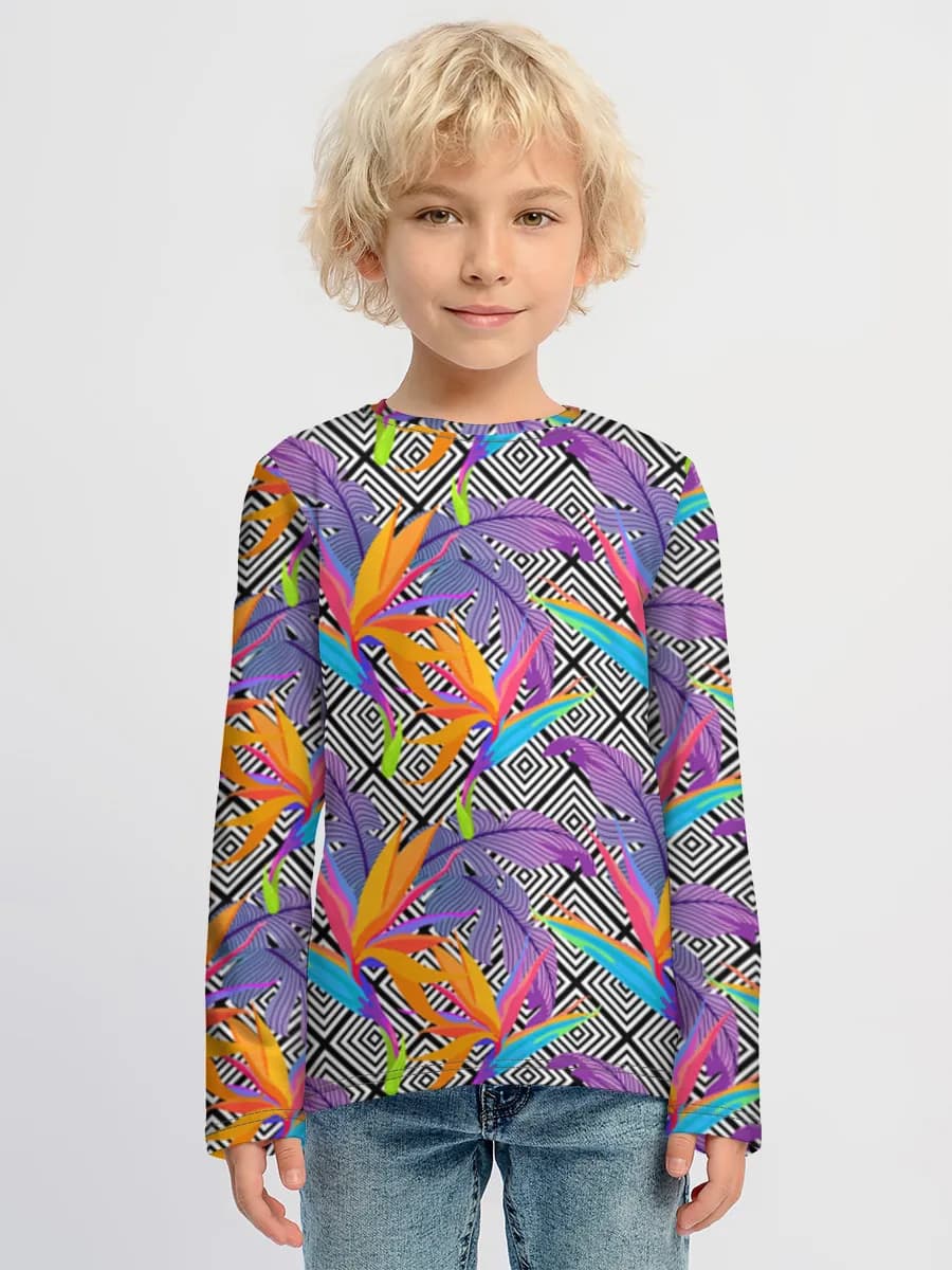 Children's cotton long sleeve shirt