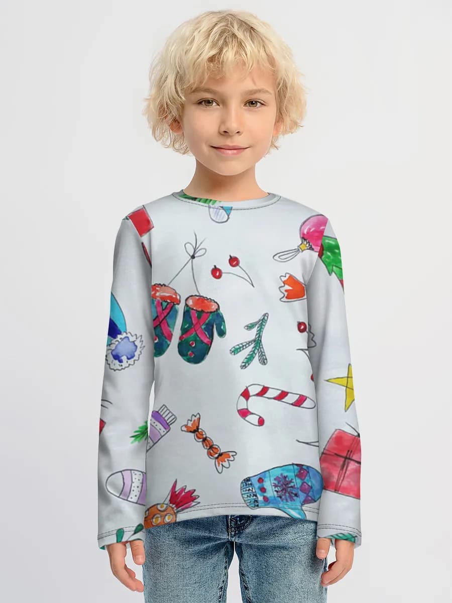 Children's cotton long sleeve shirt