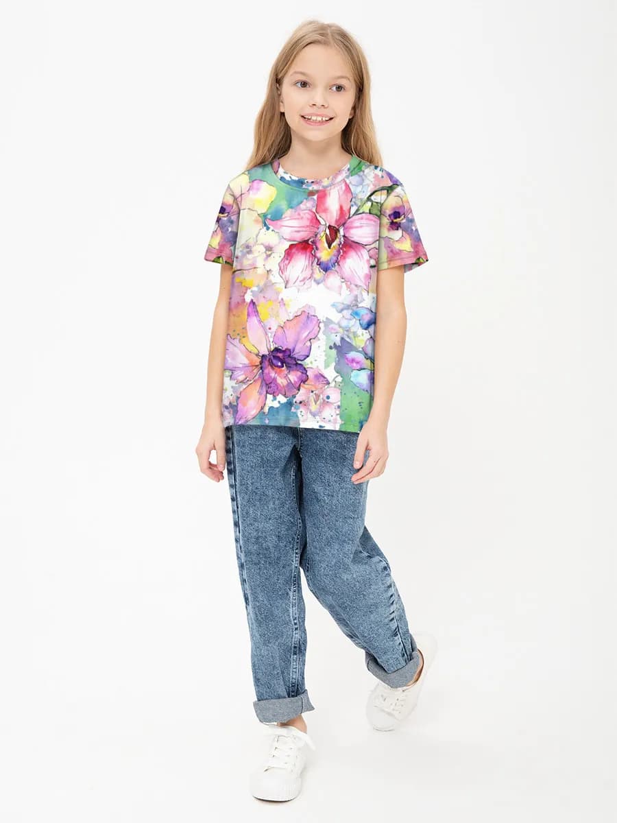 Children's cotton T-shirt (for girls. Copy)