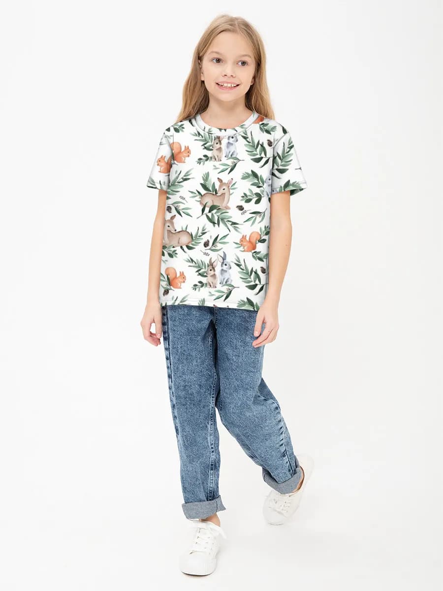 Children's cotton T-shirt (for girls. Copy)