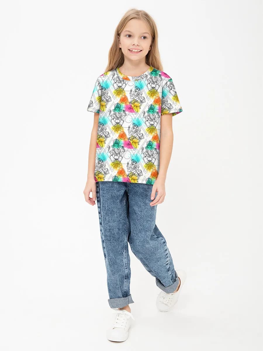 Children's cotton T-shirt (for girls. Copy)