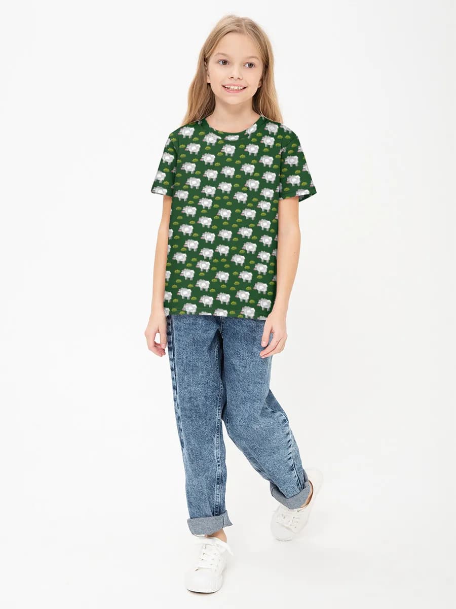Children's cotton T-shirt (for girls. Copy)