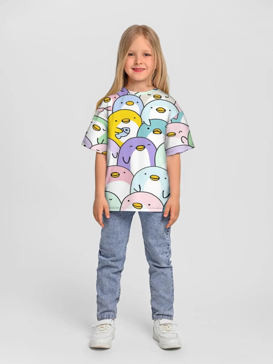 Pastel Penguin Crowd