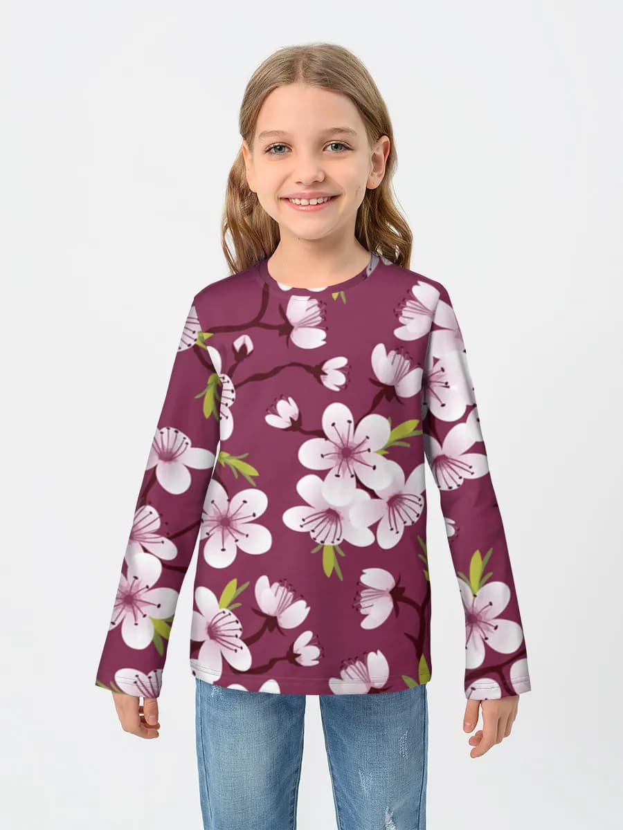 Children's cotton long sleeve shirt
