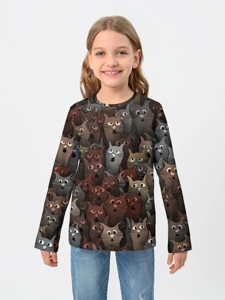 Children's cotton long sleeve shirt