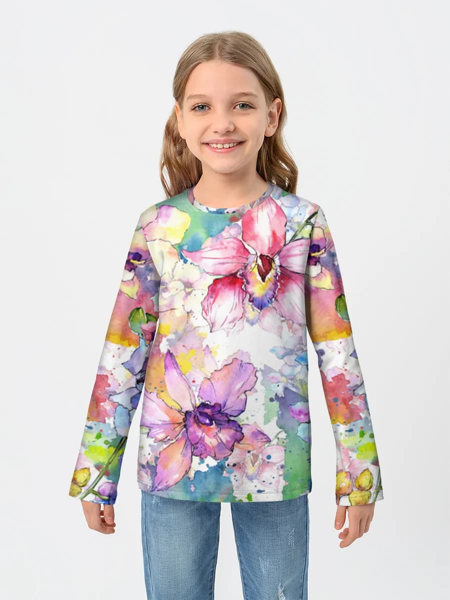 Children's cotton long sleeve shirt
