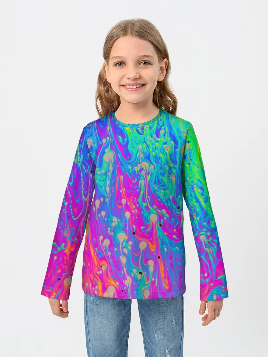 Children's cotton long sleeve shirt