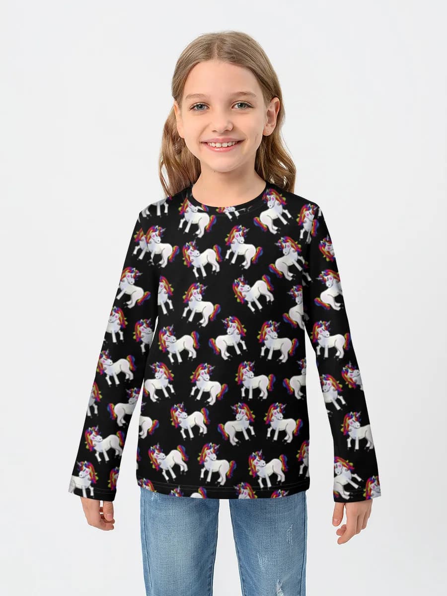 Children's cotton long sleeve shirt