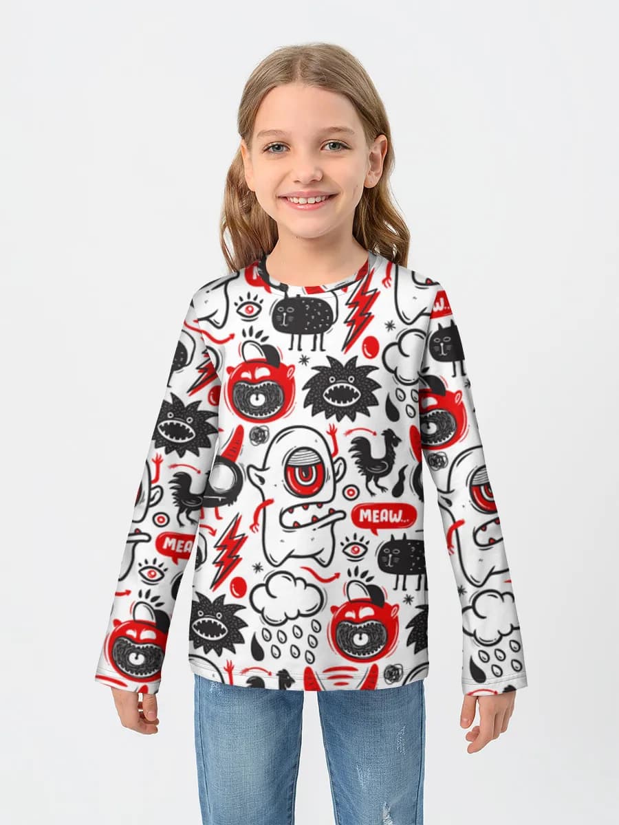 Children's cotton long sleeve shirt