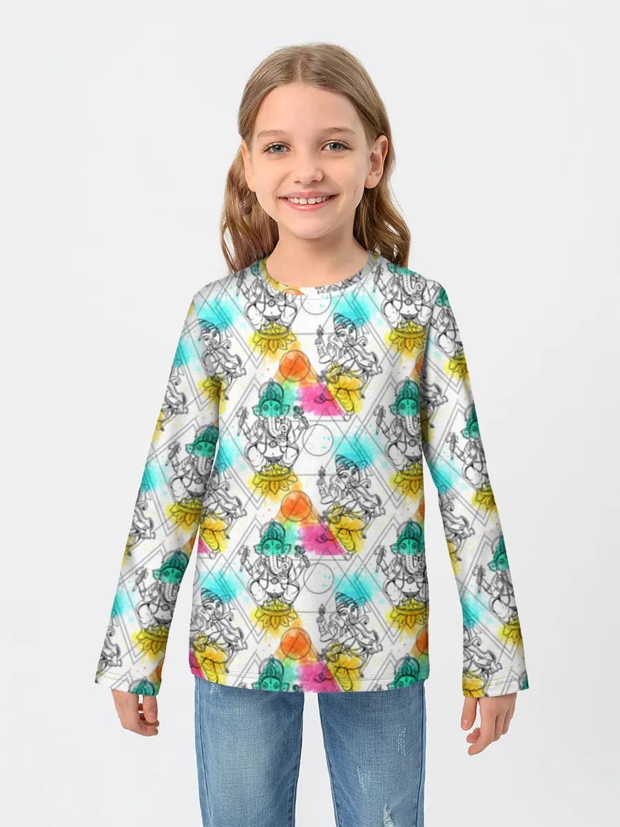 Children's cotton long sleeve shirt
