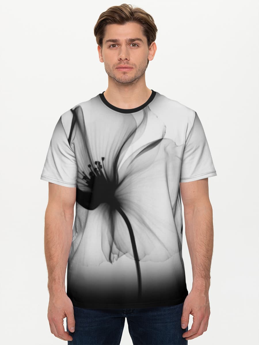 Monochrome Bloom Statement Tee