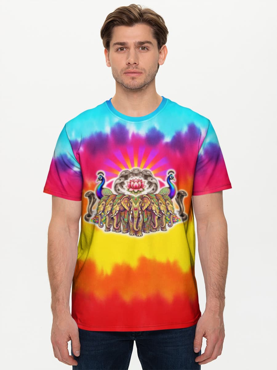 Bright Elephants Multicolour Tie Dye