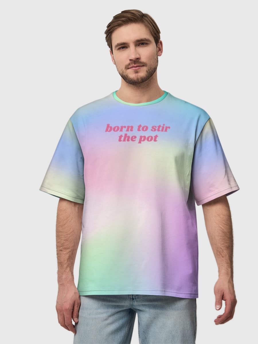 Men's oversized cotton T-shirt