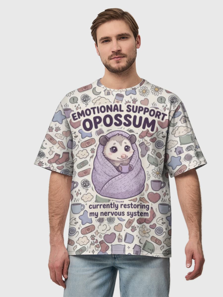 Men's oversized cotton T-shirt