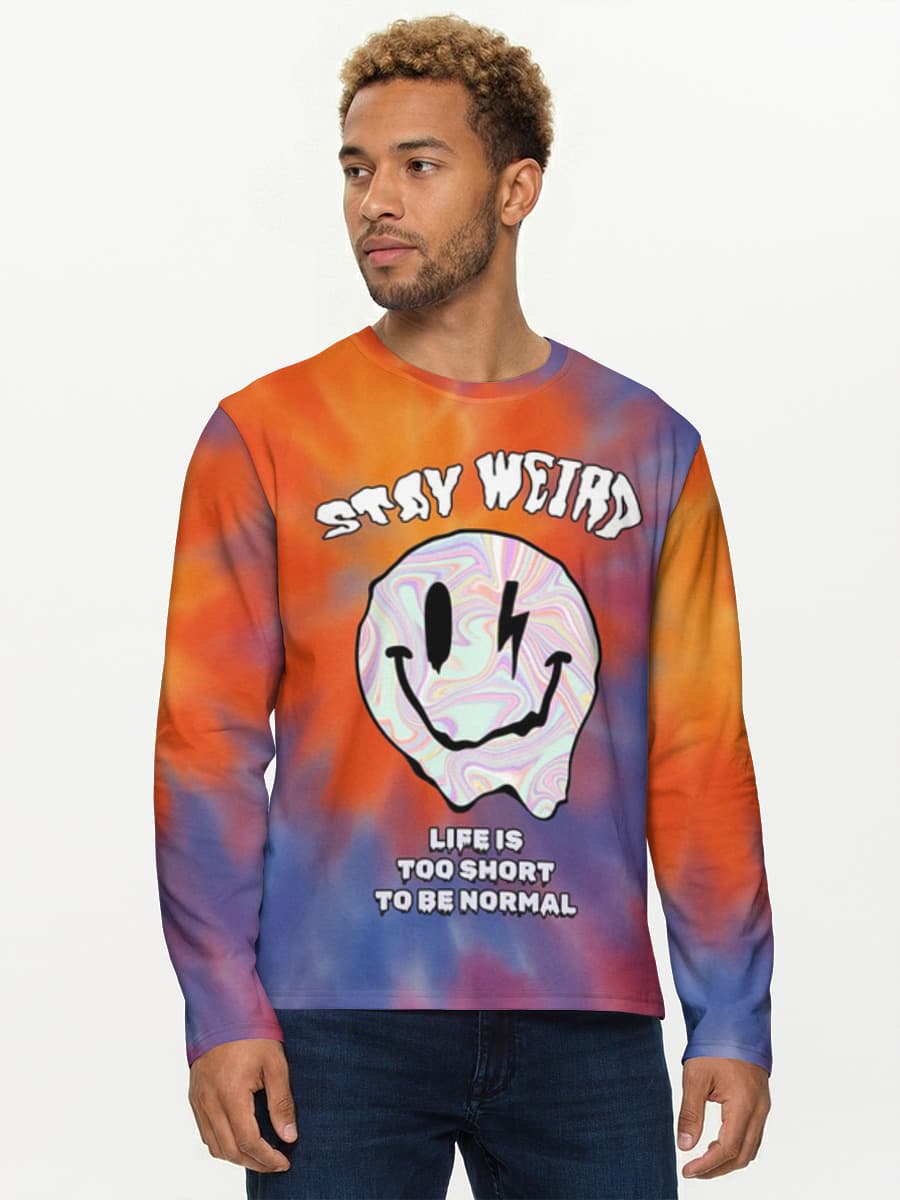 Stay Weird Tie Dye Smiley