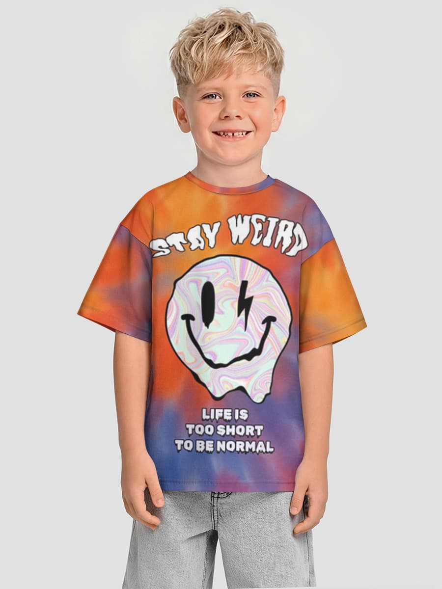 Stay Weird Tie Dye Smiley