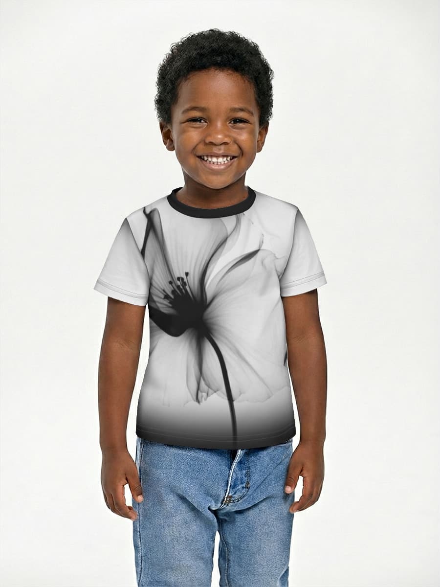 Monochrome Bloom Statement Tee