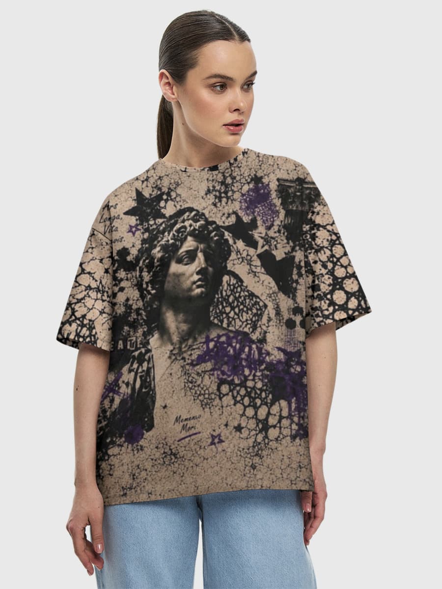 Statue Grunge Art Print