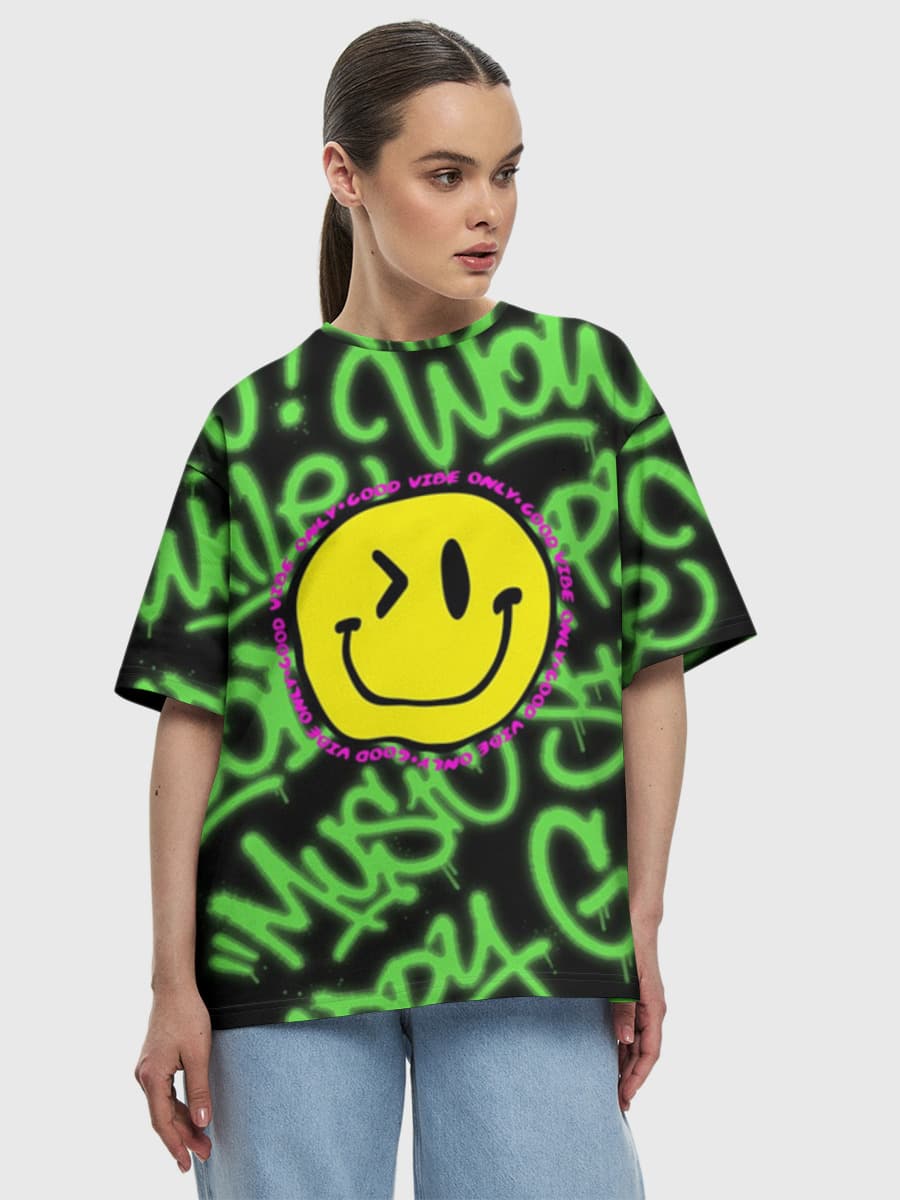 Smile Green Graffiti