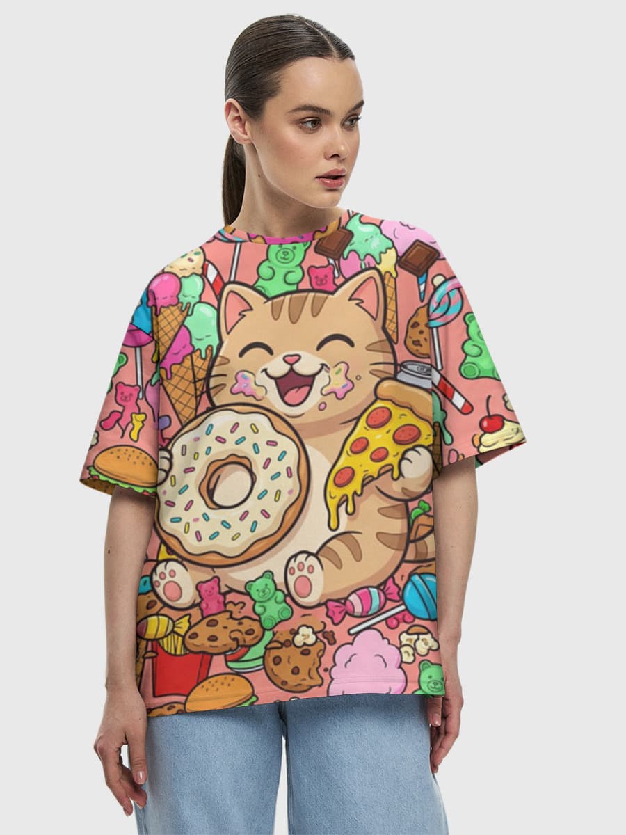 Women's oversized cotton T-shirt