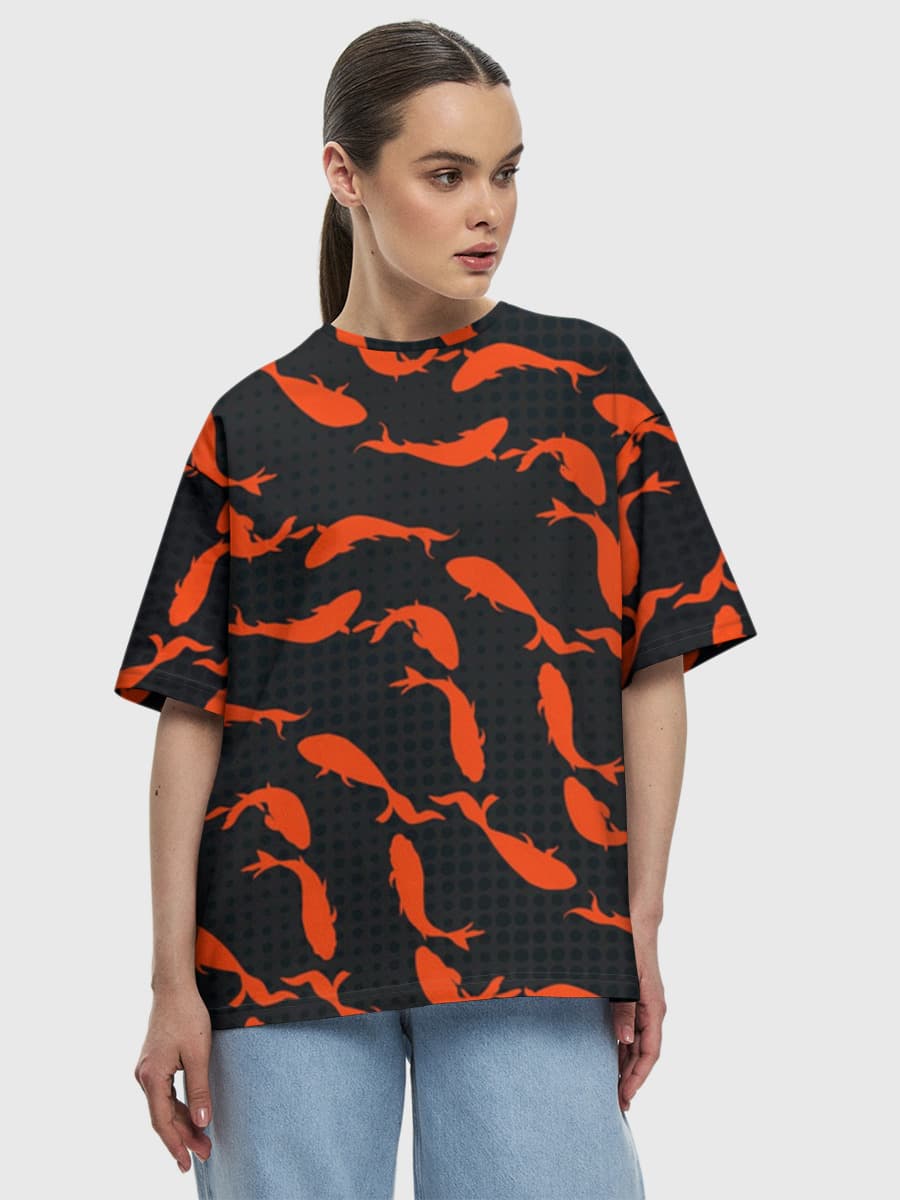 Orange Koi Fish Silhouettes