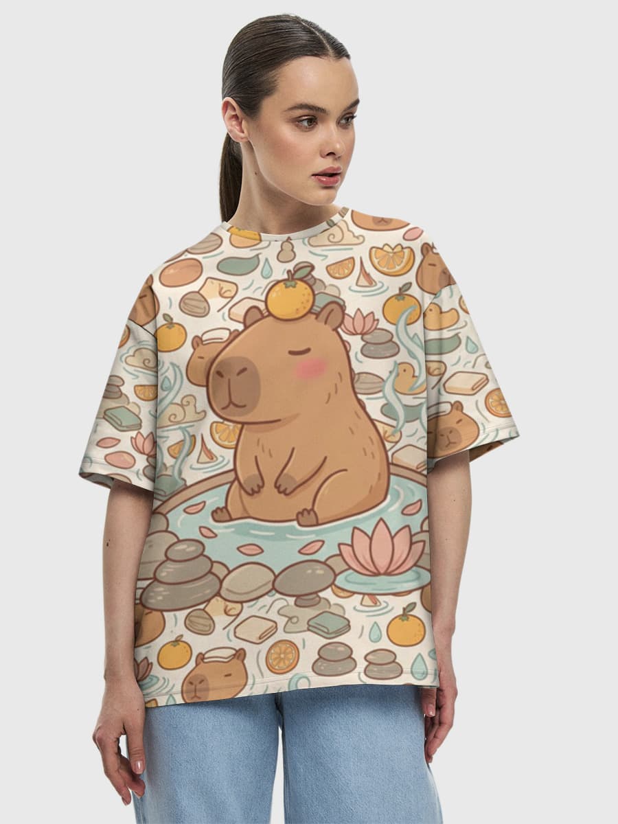 Capybara Chill — Zen Animal Calmcore Allover