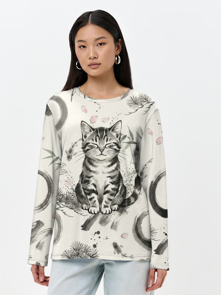 Women's long sleeve shirt. Cotton