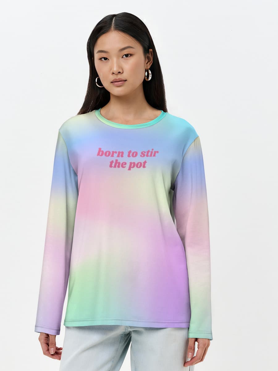 Women's long sleeve shirt. Cotton