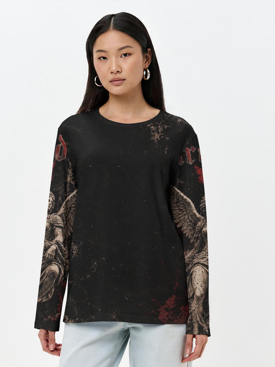 Women's long sleeve shirt. Cotton
