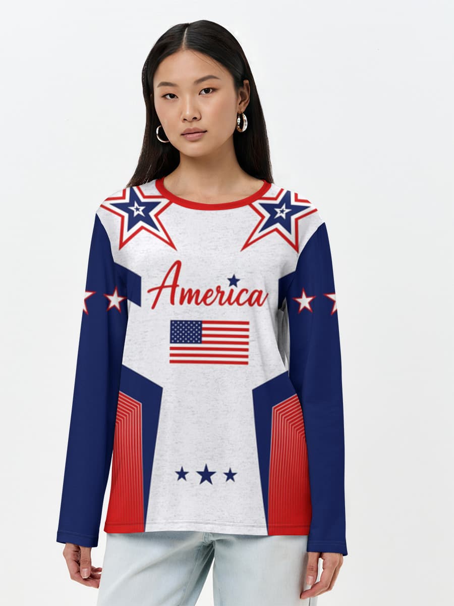 Women's long sleeve shirt. Cotton