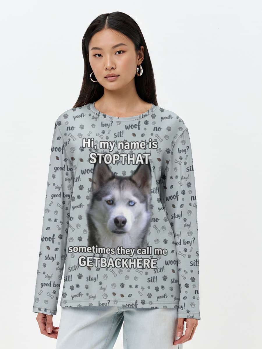 Women's long sleeve shirt. Cotton