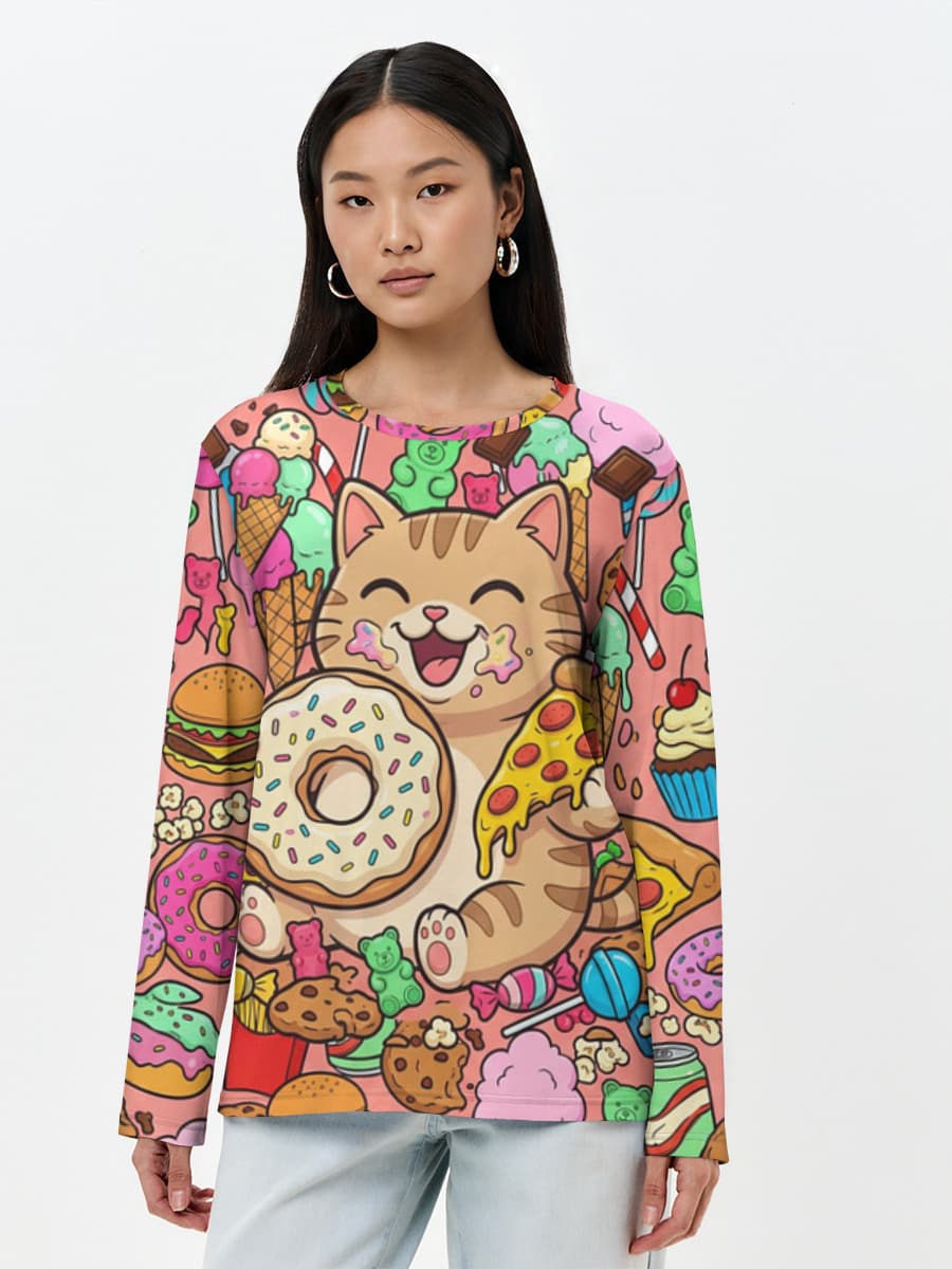 Women's long sleeve shirt. Cotton