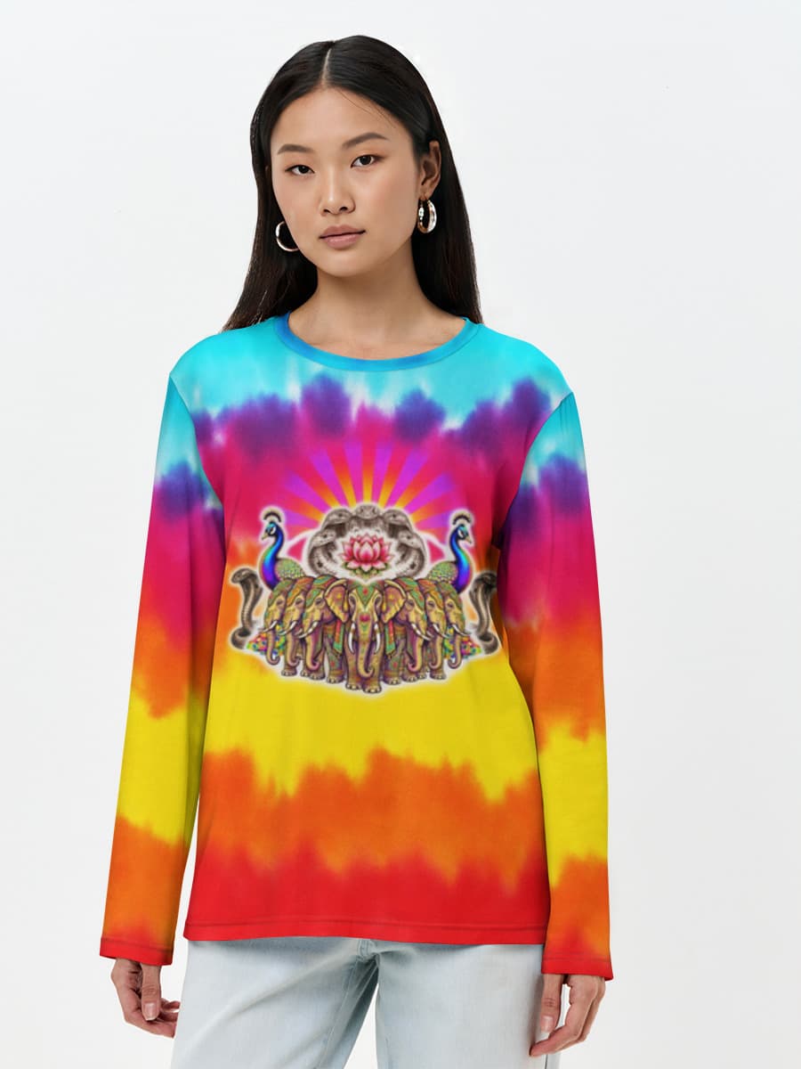 Bright Elephants Multicolour Tie Dye
