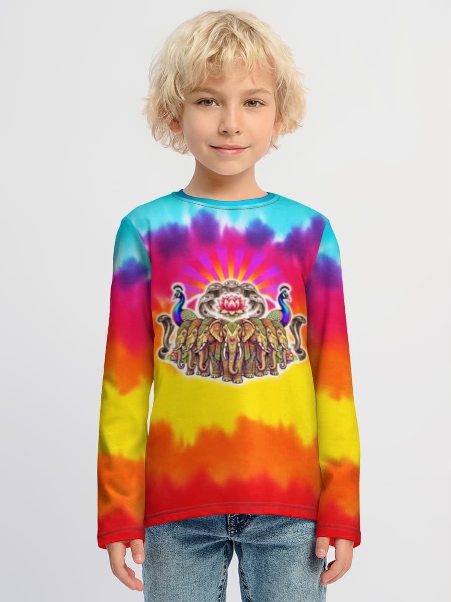 Bright Elephants Multicolour Tie Dye