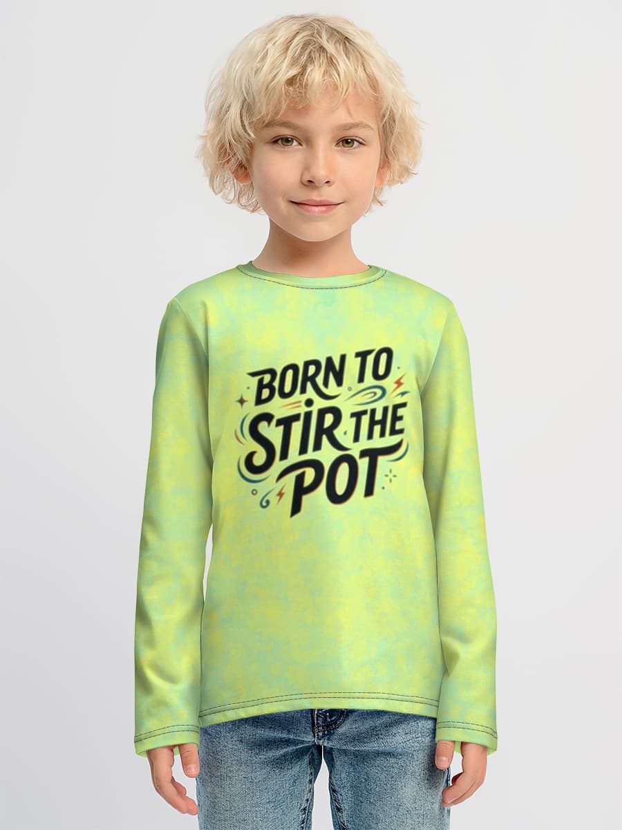 Children's cotton long sleeve shirt