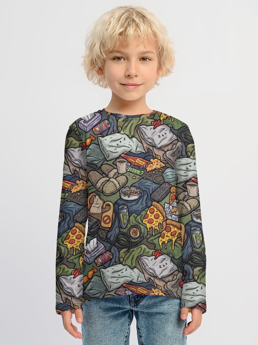 Children's cotton long sleeve shirt