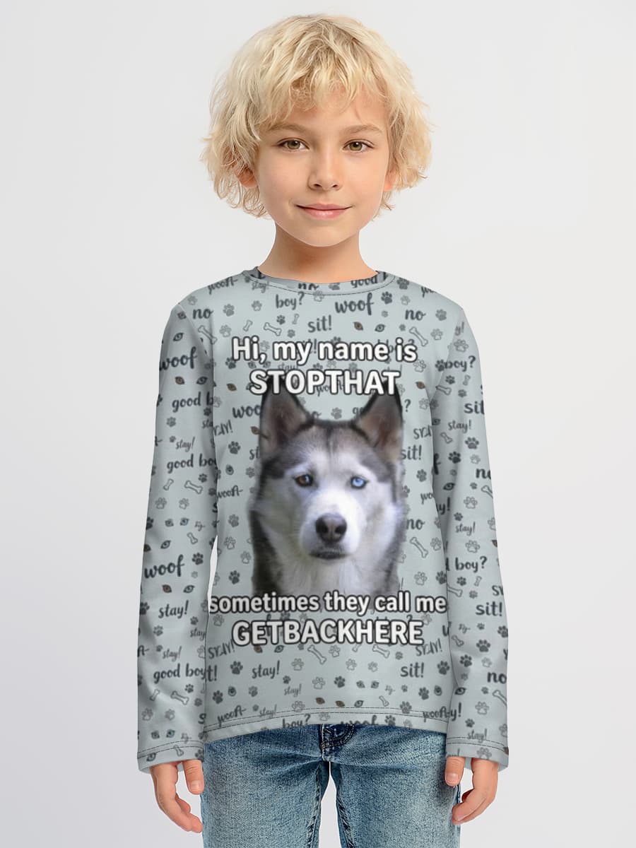 Children's cotton long sleeve shirt