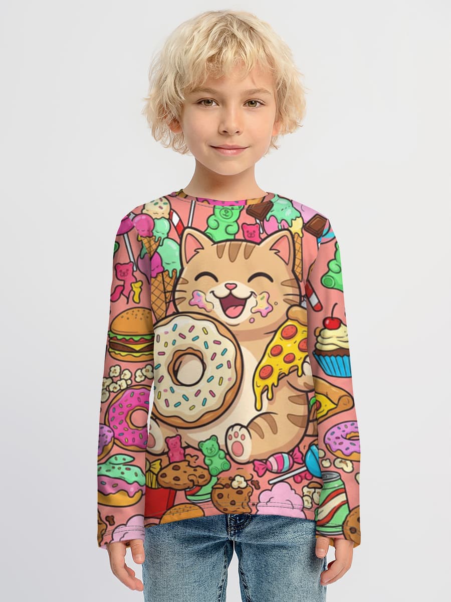 Children's cotton long sleeve shirt