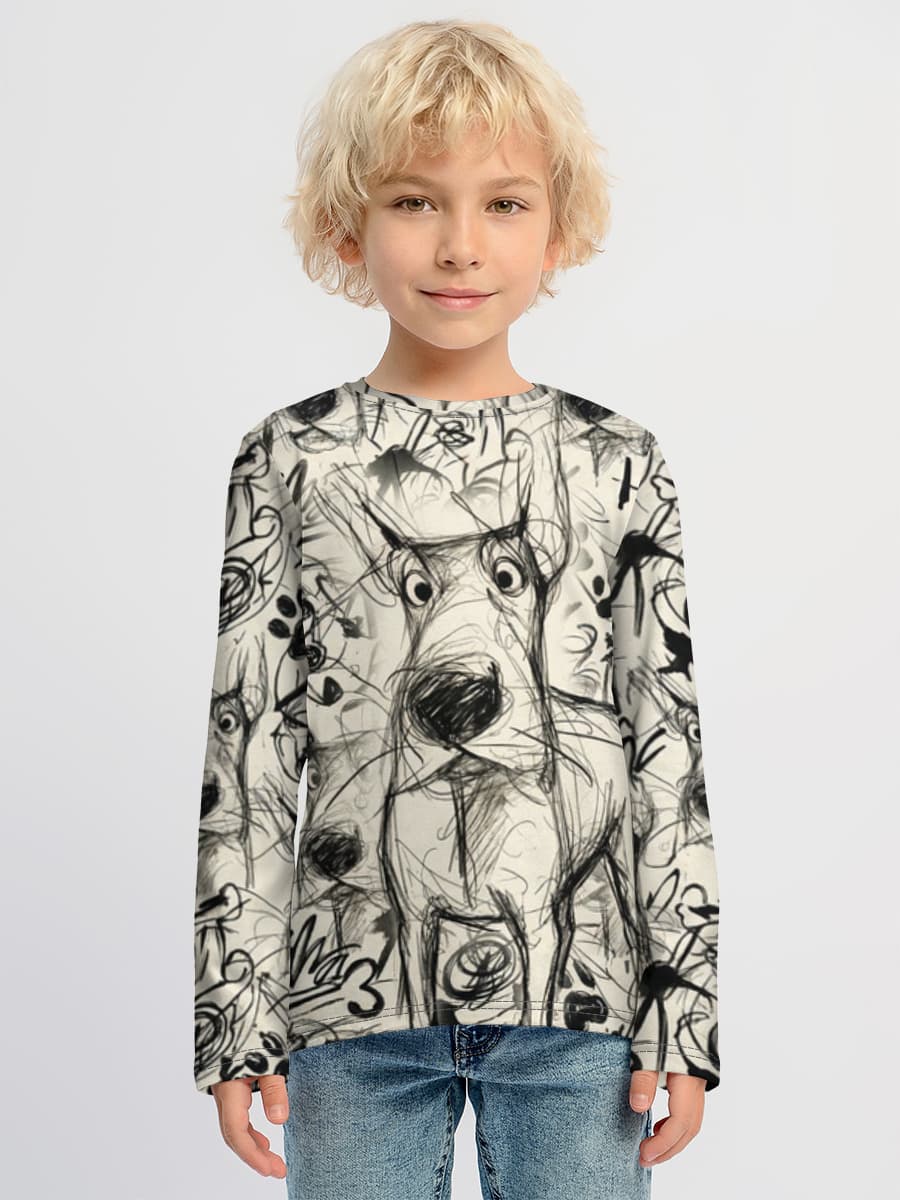 Children's cotton long sleeve shirt
