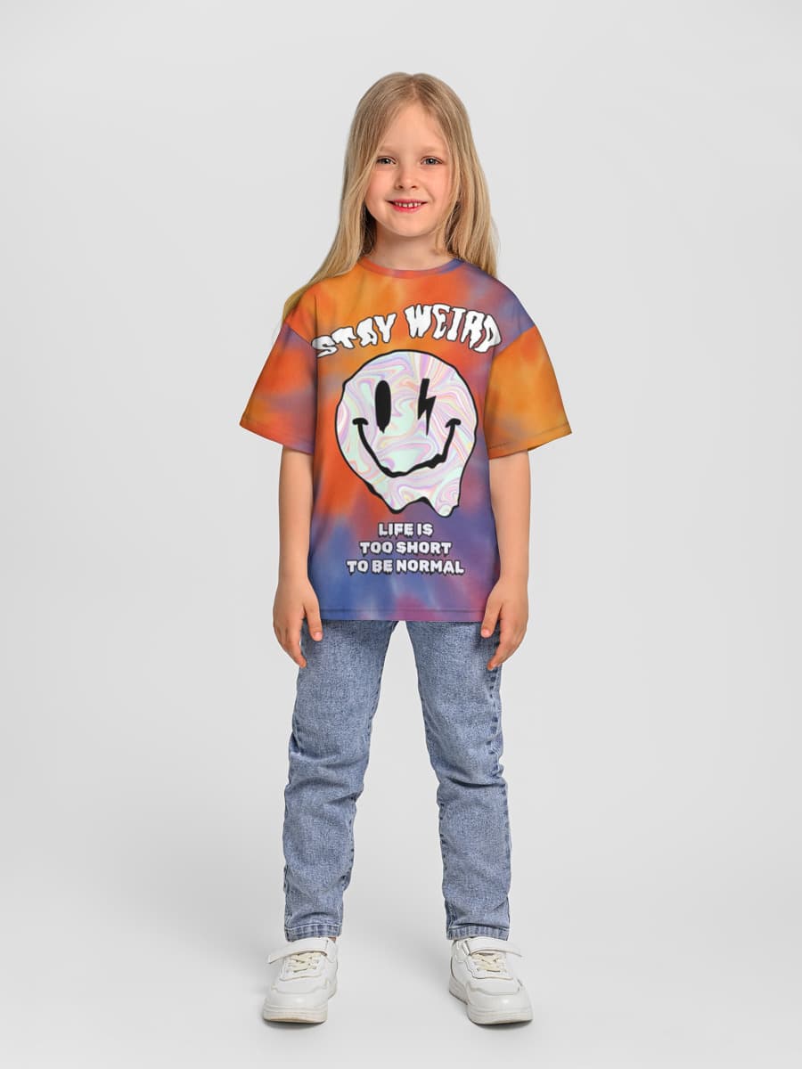 Stay Weird Tie Dye Smiley