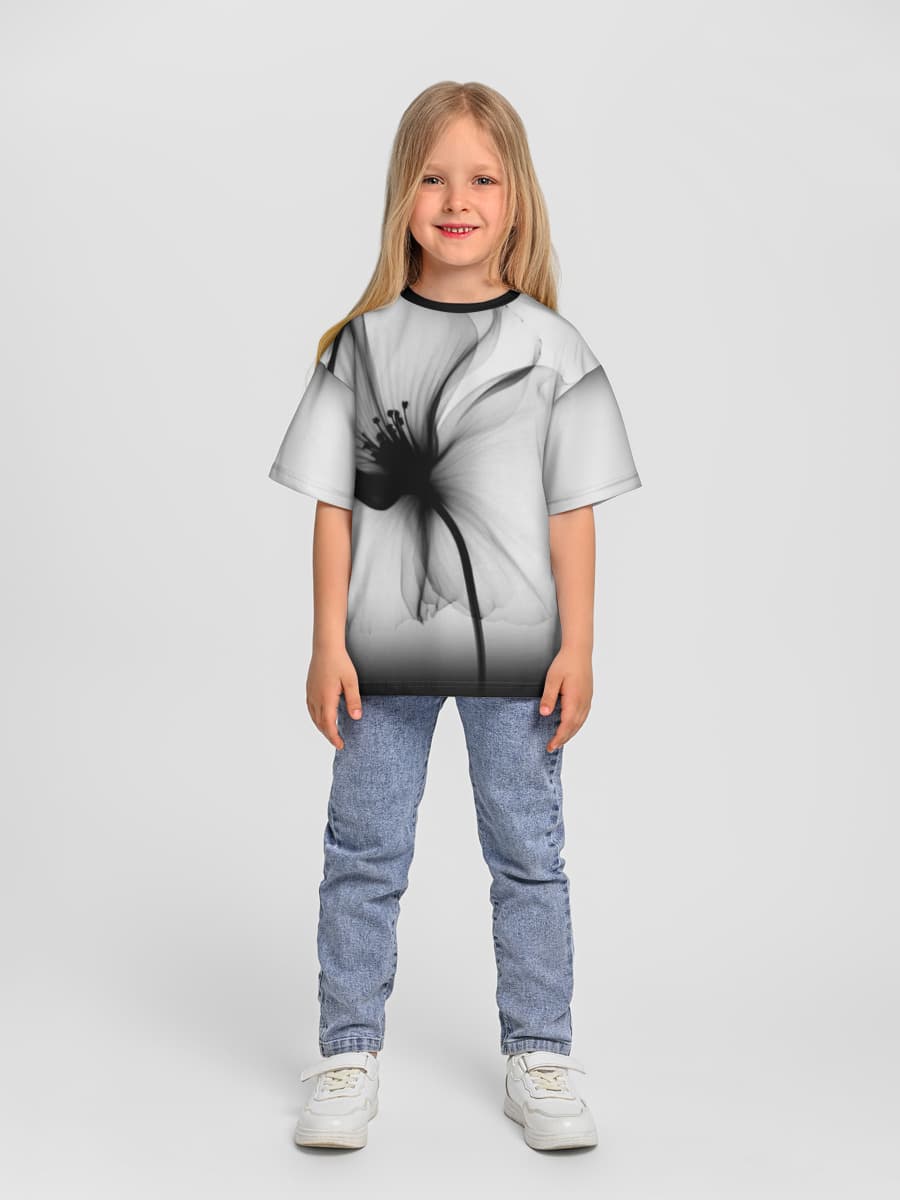 Monochrome Bloom Statement Tee