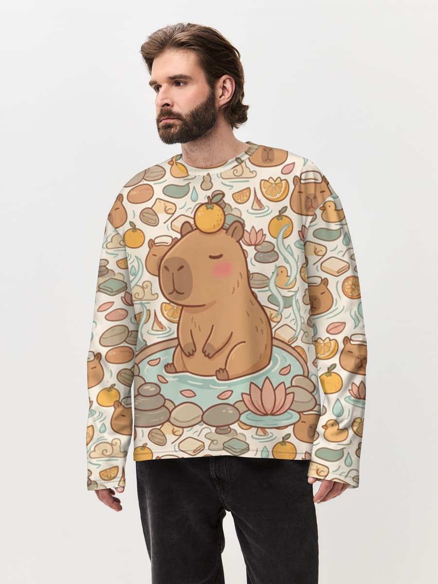 Men's oversized cotton long sleeve