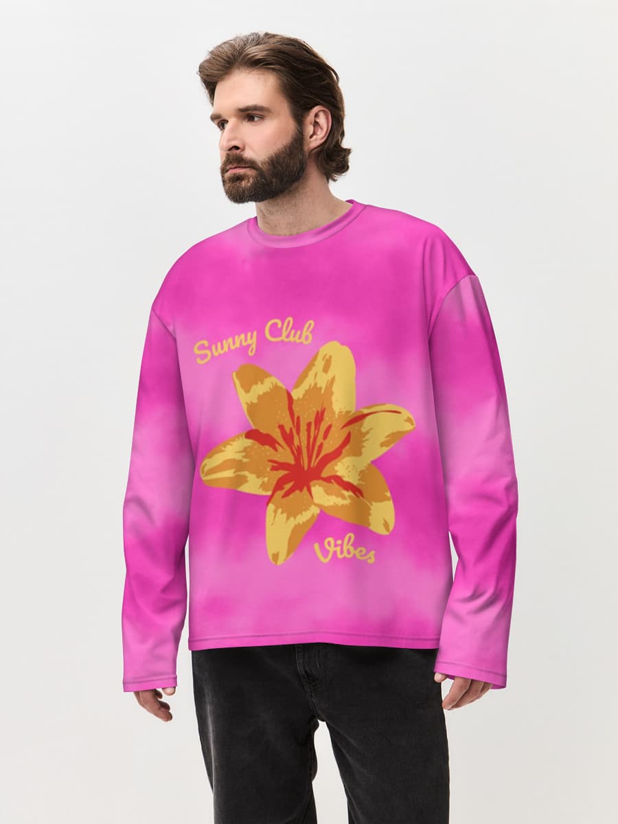 Men's oversized cotton long sleeve