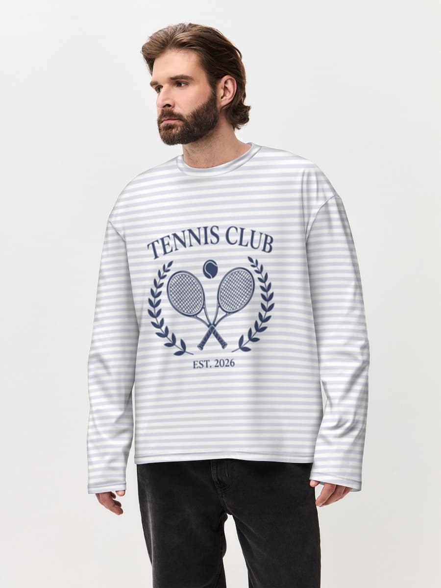 Men's oversized cotton long sleeve