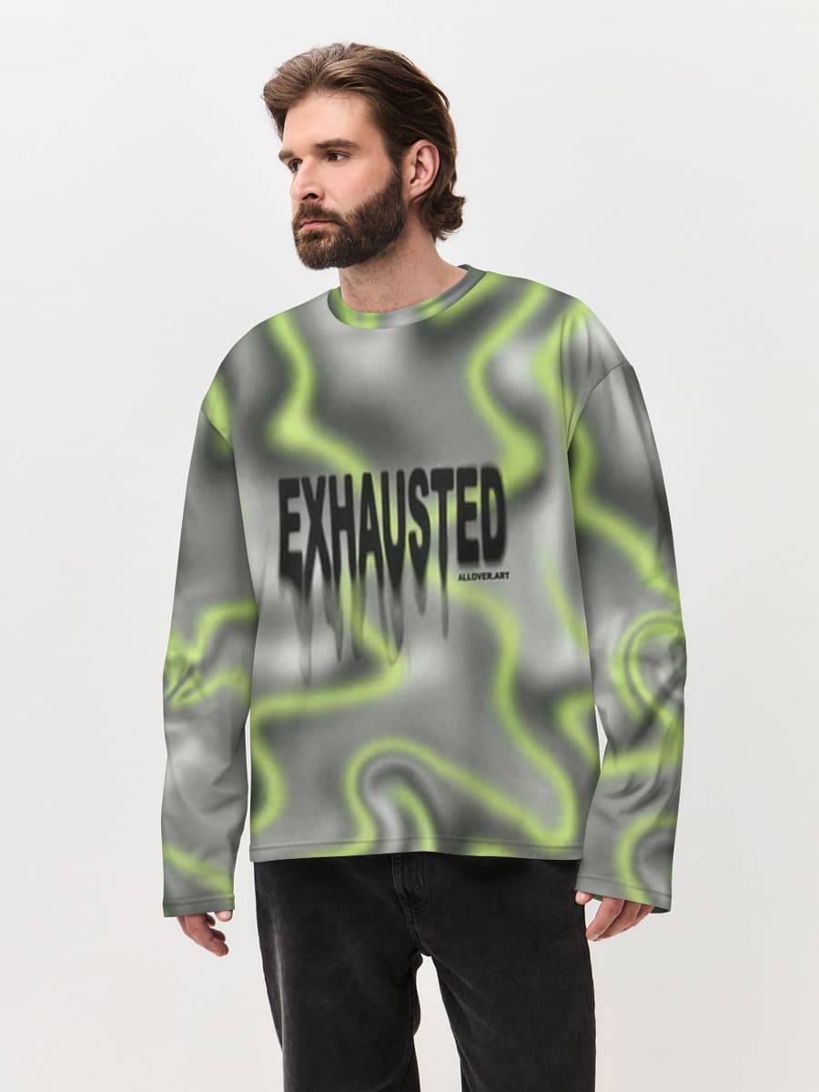 Men's oversized cotton long sleeve