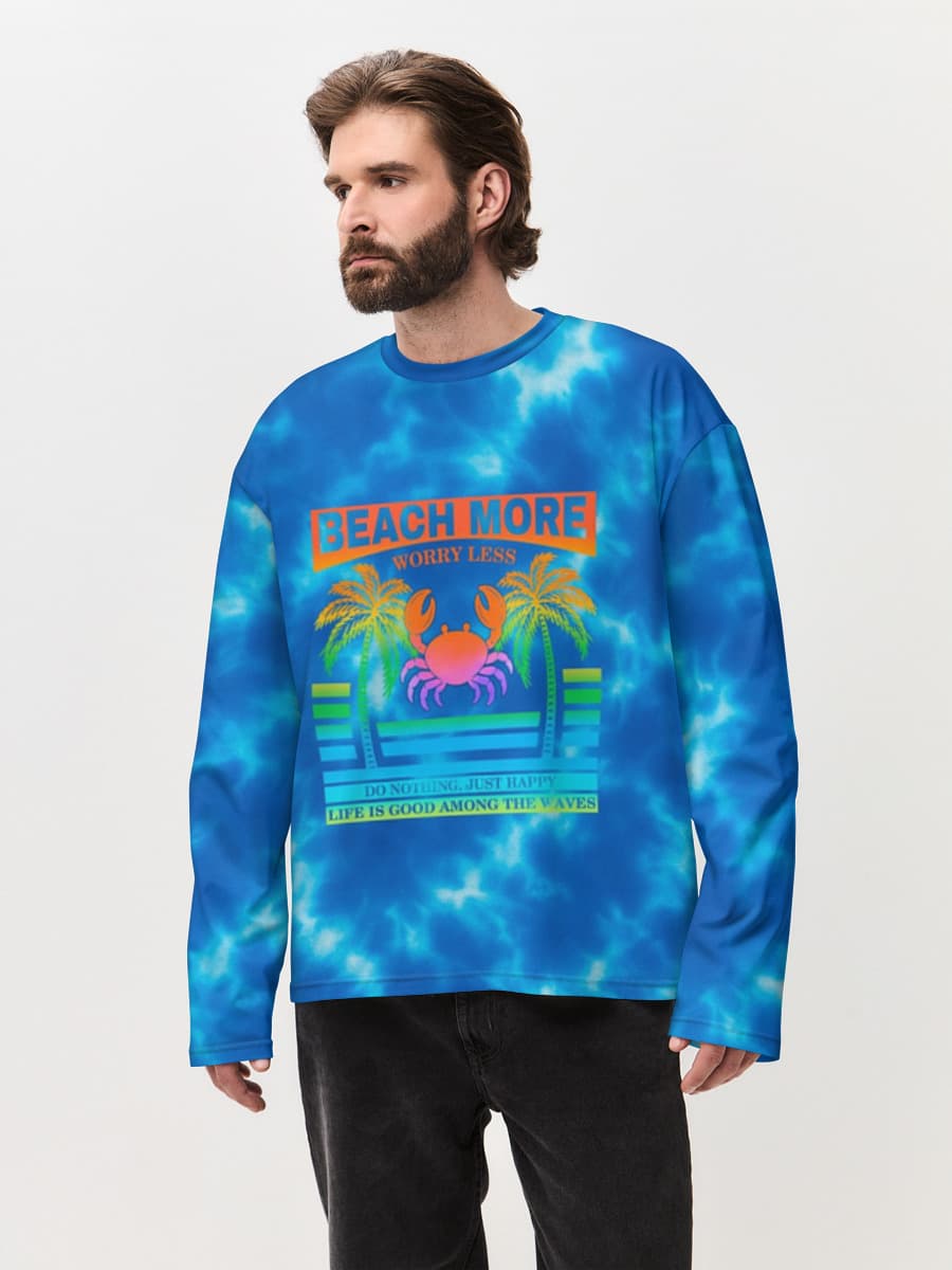 Men's oversized cotton long sleeve