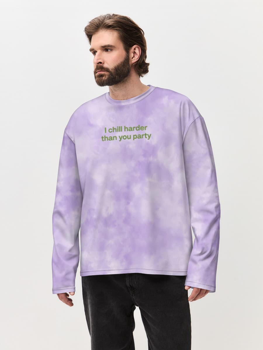 Men's oversized cotton long sleeve