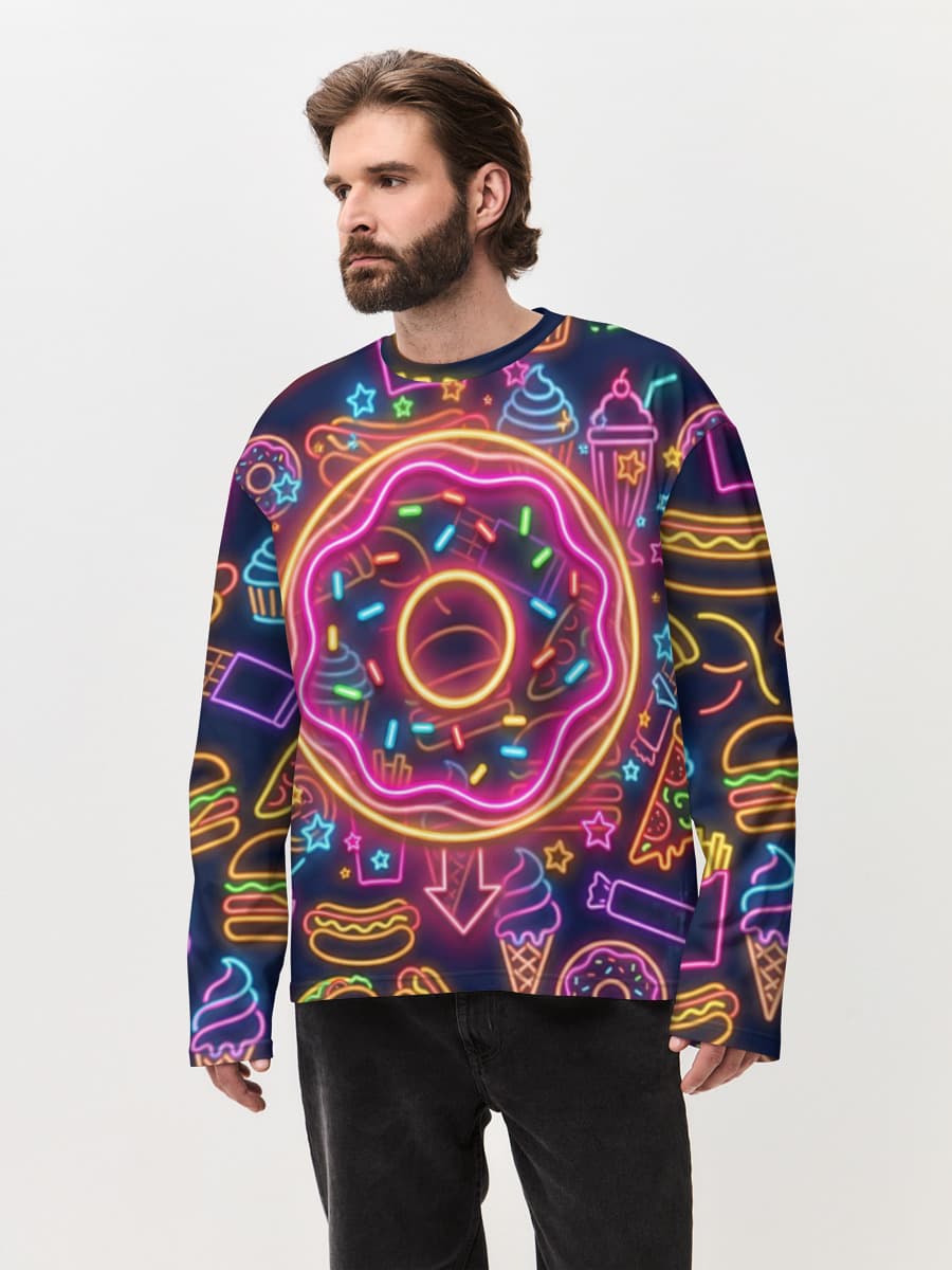 Men's oversized cotton long sleeve