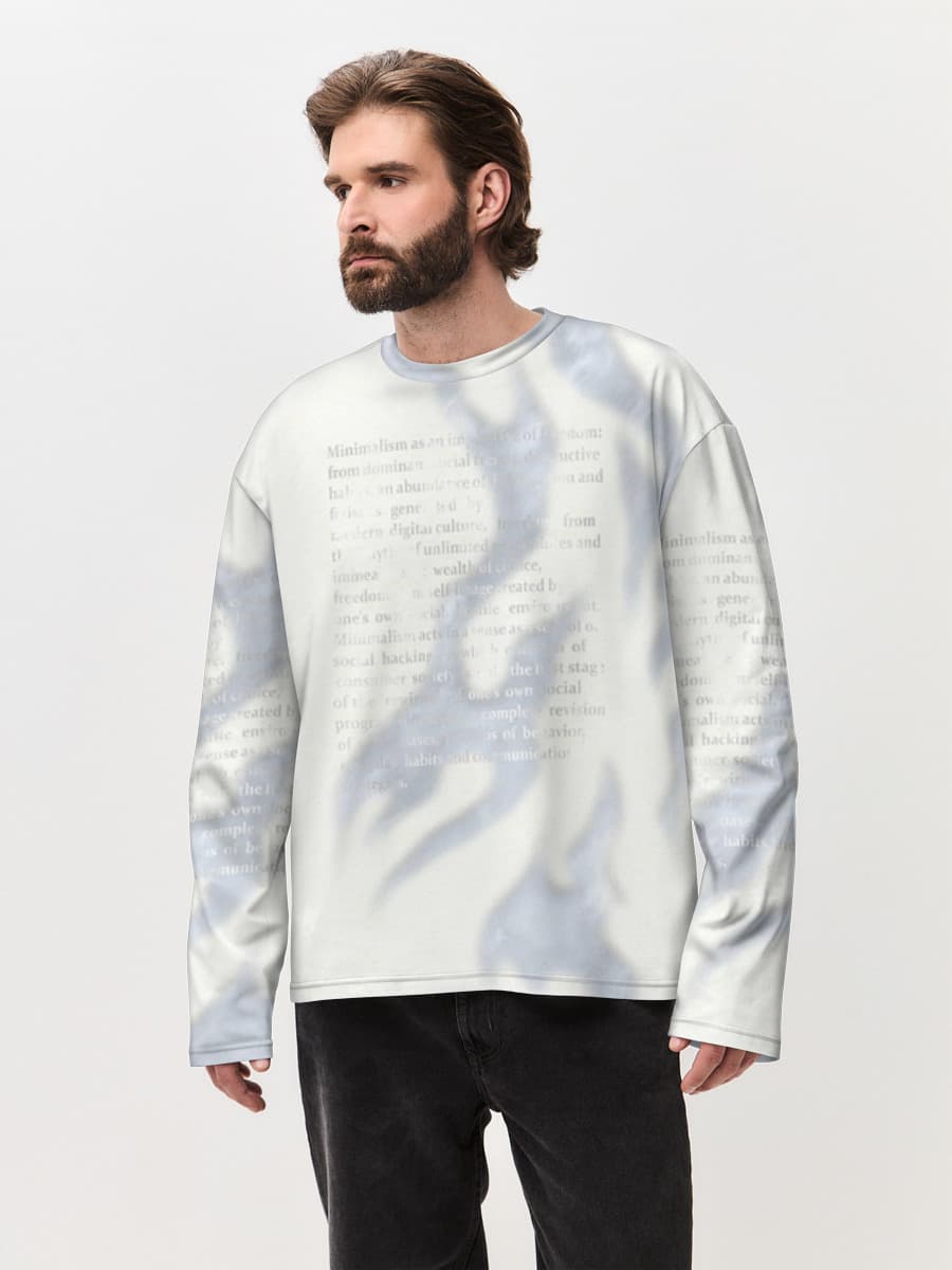 Men's oversized cotton long sleeve